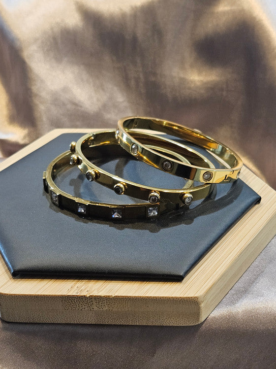 18K Gold Plated Flower/Lifted Flower/Oval Square Bundle