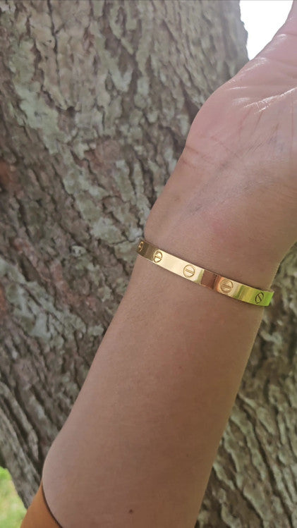 18k Gold Plated Screwdriver Bangle
